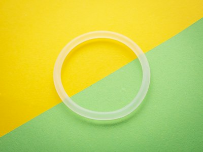 white plastic bangle